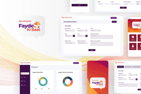 Dwebbox Portfolio Case Study: Asian Paints Mobile App UI Design